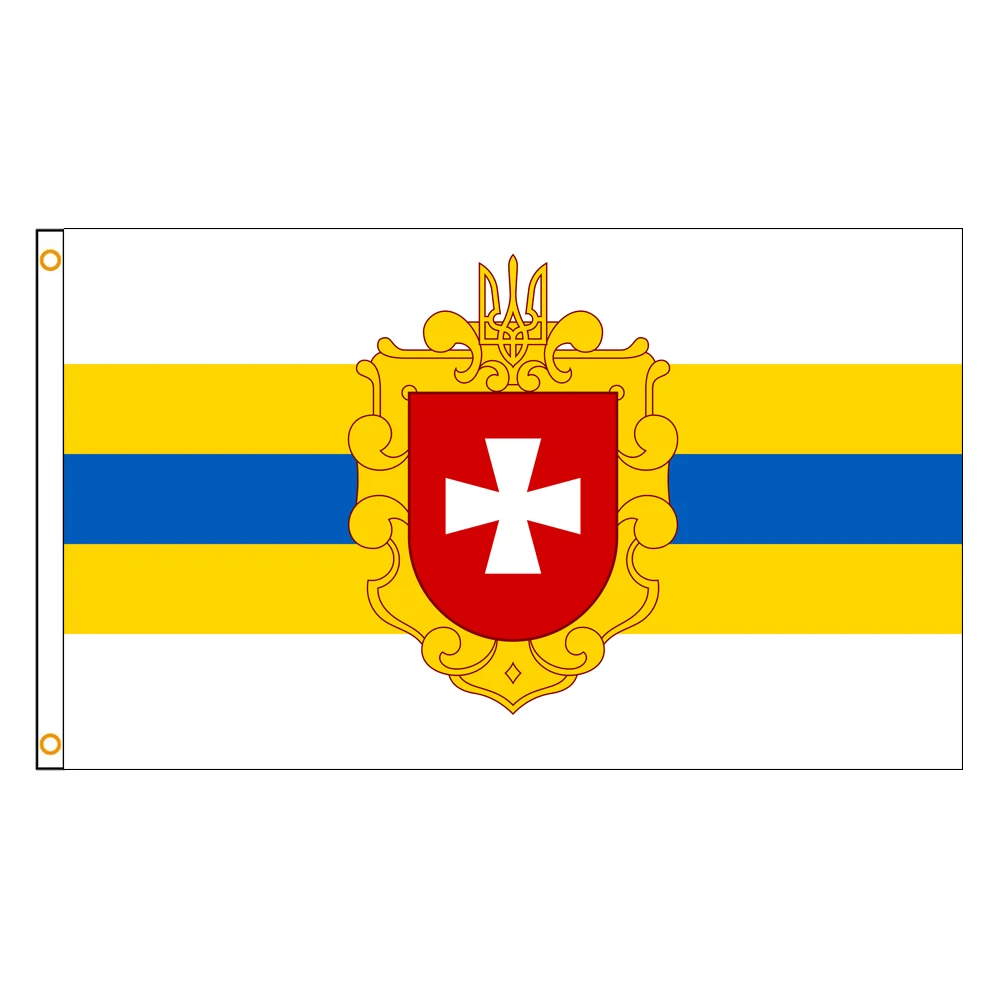 2×3 ft 3x5 ft 4×6 ft Rivne Oblast Emblem Flag Polyester Printed Banner Tapestry For Decor