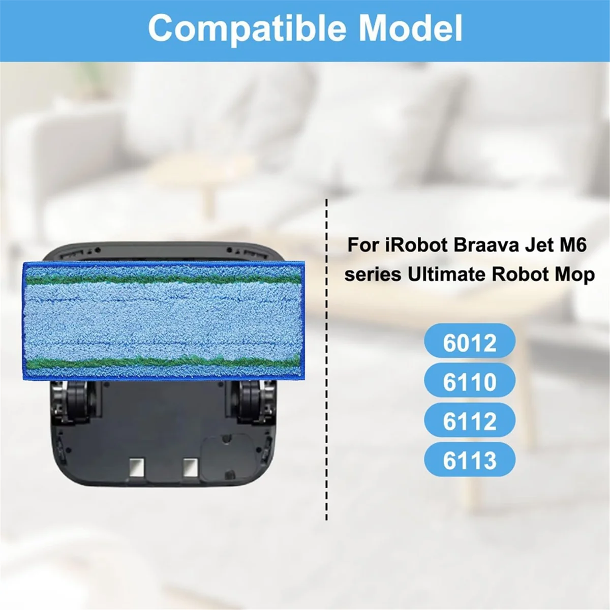 9 SZTUK nakładek do mopa na mokro do mopa robota M6 Ultimate 6012, 6110, 6112, 6113 Zmywalny i wielokrotnego użytku