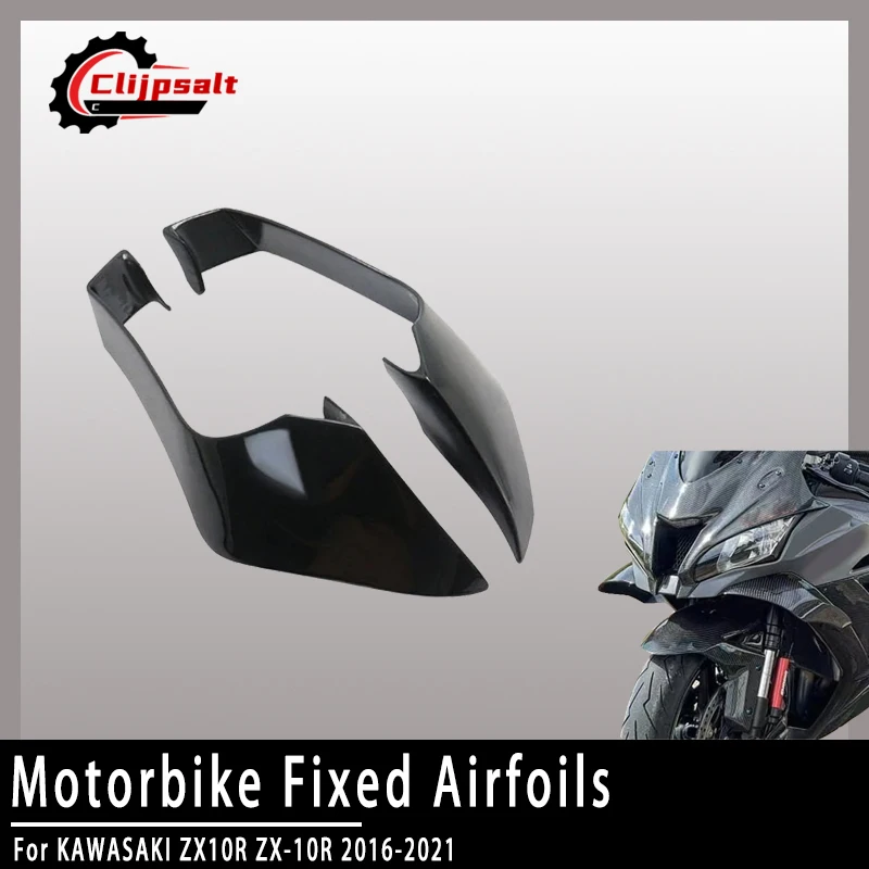 For KAWASAKI ZX10R ZX-10R ZX 10R 2016-2021 Motorcycle Fairing Parts Aerodynamic Wing Kit Fixed Winglet Fairing Wing Spoiler