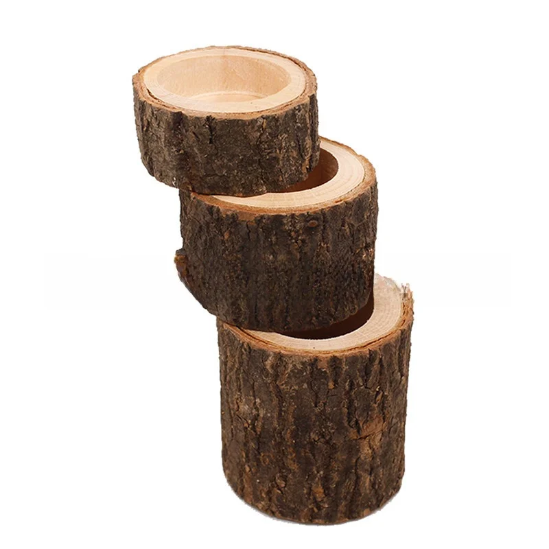 

Original Ecological Wood Plant Pots for Dendrobium Flowers Home Decor Country Sle Wooden Stump Pots Fujian Dend...