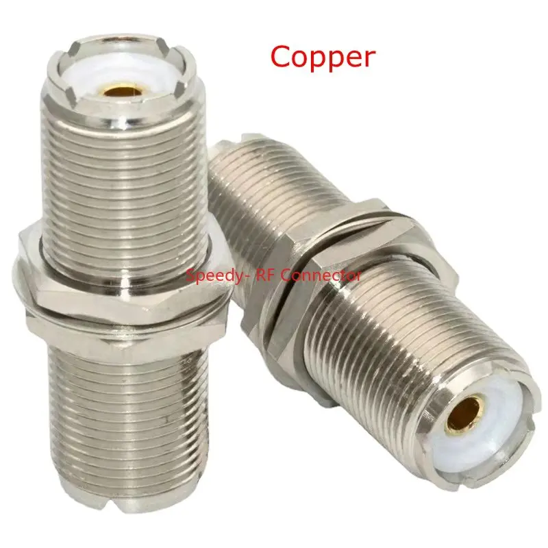 

UHF SO239 SO-239 Female Jack Nut Bulkhead Panel Mount Socket Connector UHF To UHF SO239 Female for PL259 Adapter RF Brass Copper