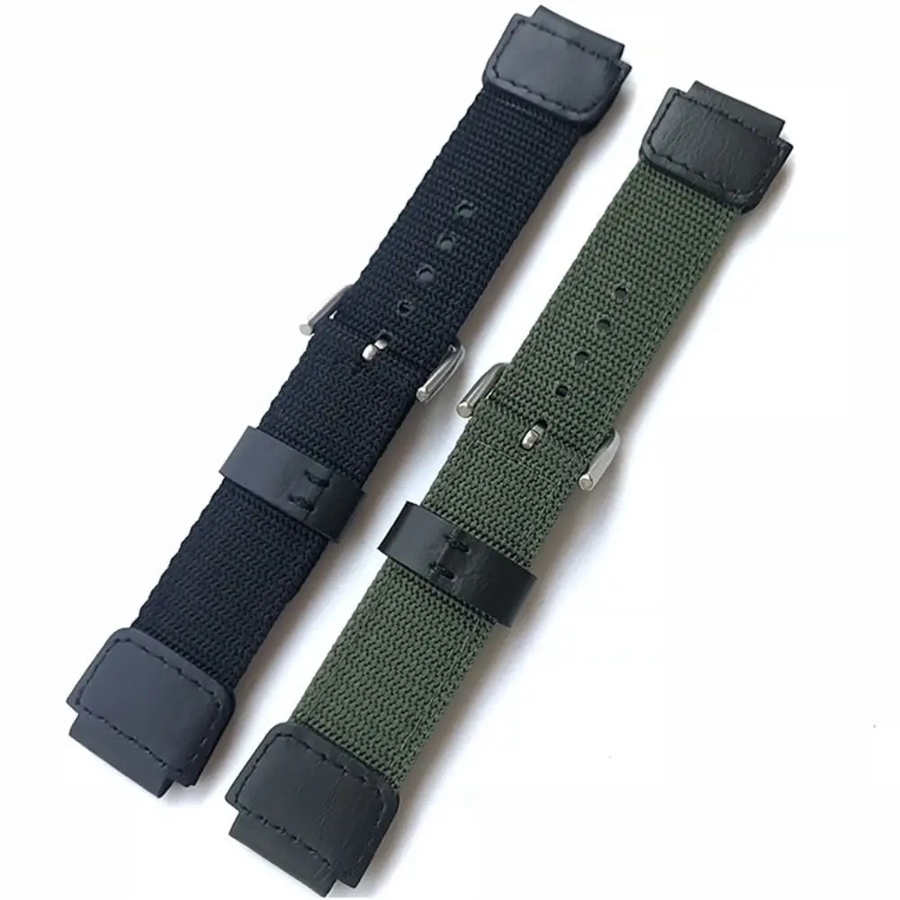 Sports Nylon Canvas Strap Pin Buckle Men Women Watch WristBand Watch Band for C-asio G Shock AE-1200WH/SGW-300/AQ-S810W