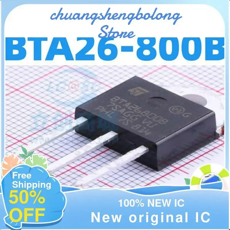10PCS BTA26-800B 25A800V  TO-3P New original IC