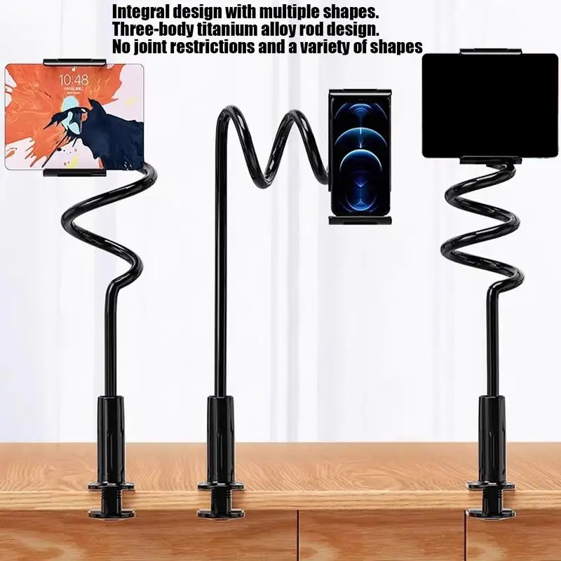 Phone Holder Stand Lazy Bracket Headrest Bed Overhead Adjustable Clip With 360-Degree Rotation & Non-Slip Bracket For Home