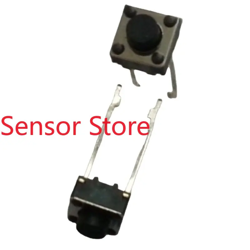 100PCS High-quality Square Touch Button Switch 6*6*5mm Plug-in Vertical 2-pin High-temperature Resistant 2-pin.