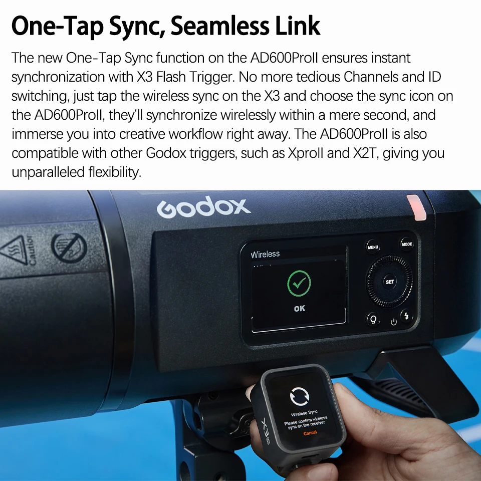 Godox AD600Pro II 600w Studio Flash Light 360 Full Power Flashes All-in-One Outdoor Flash compatible  with Most TTL Systems