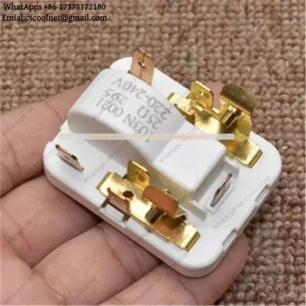 PTC Starter Relay 103N 0021 25Ω 220-240V Overload Protector for Refrigerator Freezer Compressor Electrical Replacement Part