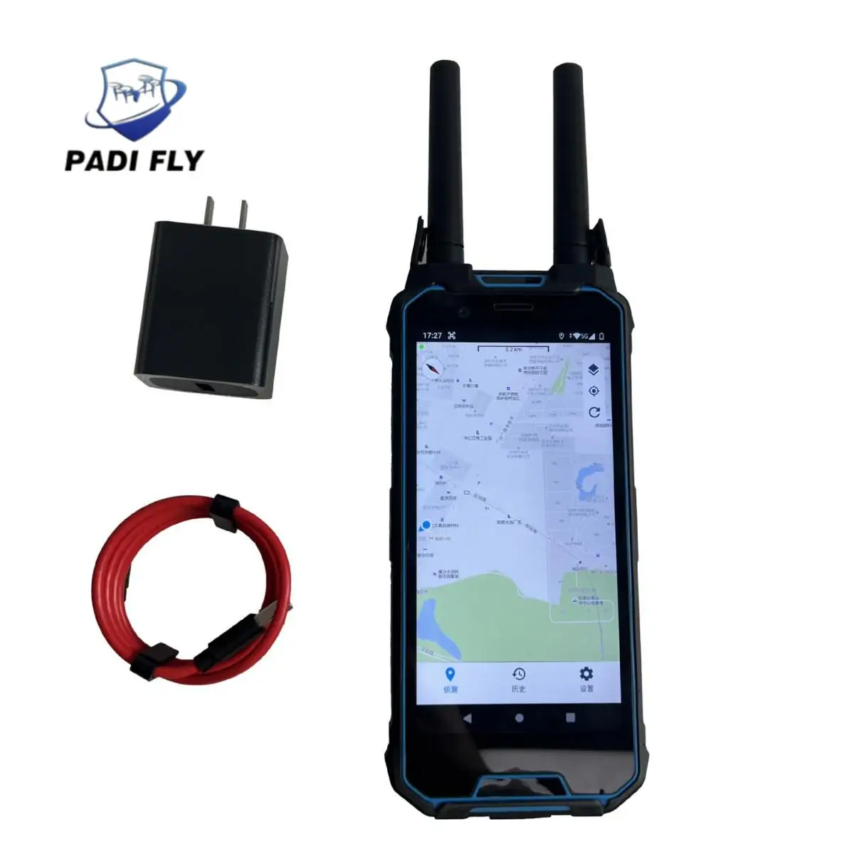 PDFLY 100-6000mhz Equipo de detección y posicionamiento portátil Alarma FPV con pantalla táctil