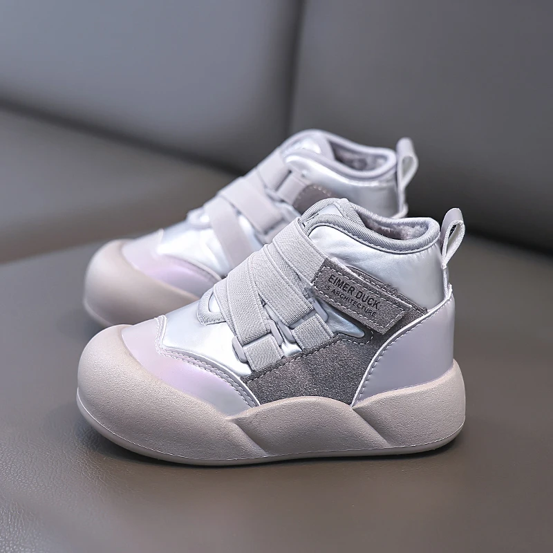 الأطفال الدافئة أفخم الثلوج أحذية الفتيات الشتاء موضة ومريحة التمهيد الدافئة سميكة أحذية قطنية عدم الانزلاق لينة وحيد الرضع حذاء من الجلد #1