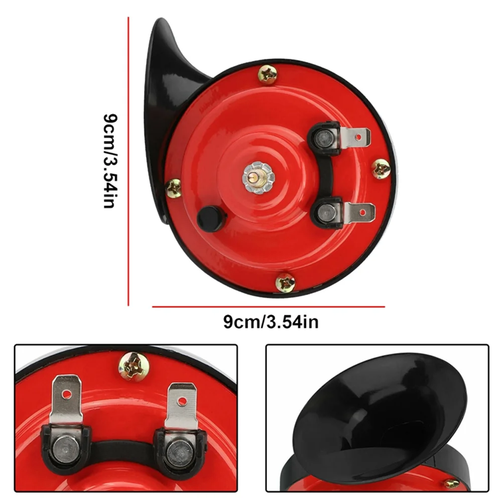 Bocina de aire para Caracol de coche, bocina eléctrica de 12V, suministros de alimentación, bocina automotriz para barco y motocicleta, altavoz, señal de sonido, 60dB