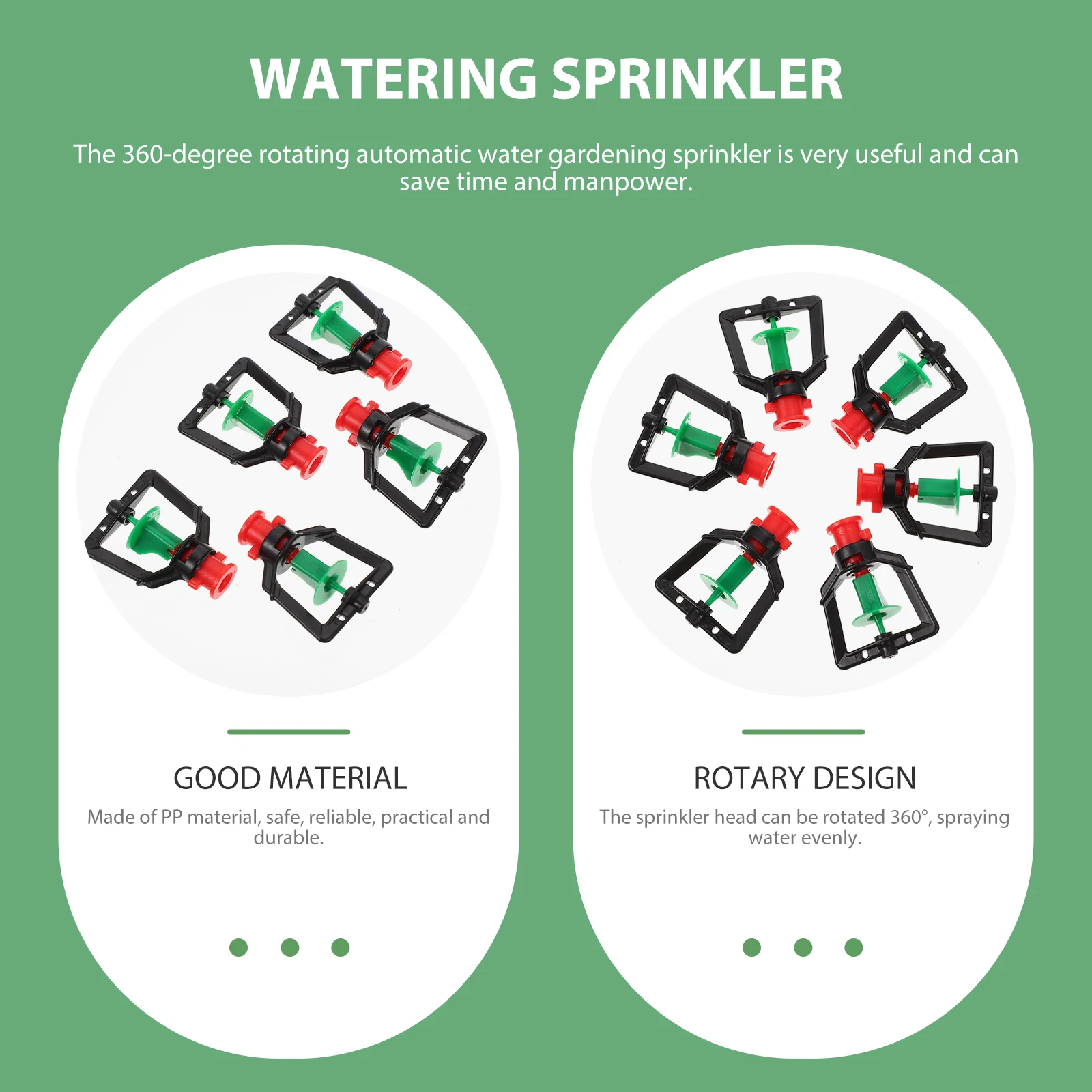 

20Pcs Sprinkler Spray Head Rotating Lawn Garden Watering Irrigation Sprayer Outdoor Yard Cooling Sprinklers Agriculture Nozzle