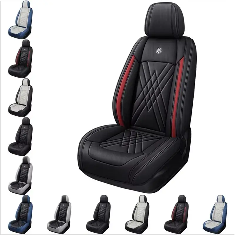 

5-Seats Car Seat Cover Full Set Universal Deluxe Cushion PU Leather Protectors Waterproof For Jaguar I-Pace X590 XJ X351 XJR
