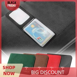 Car Styling Logo ID Card Driver License Package Wallet Car Accessories For Tesla Model 3 Model S Model X Model Y Roadster Invade