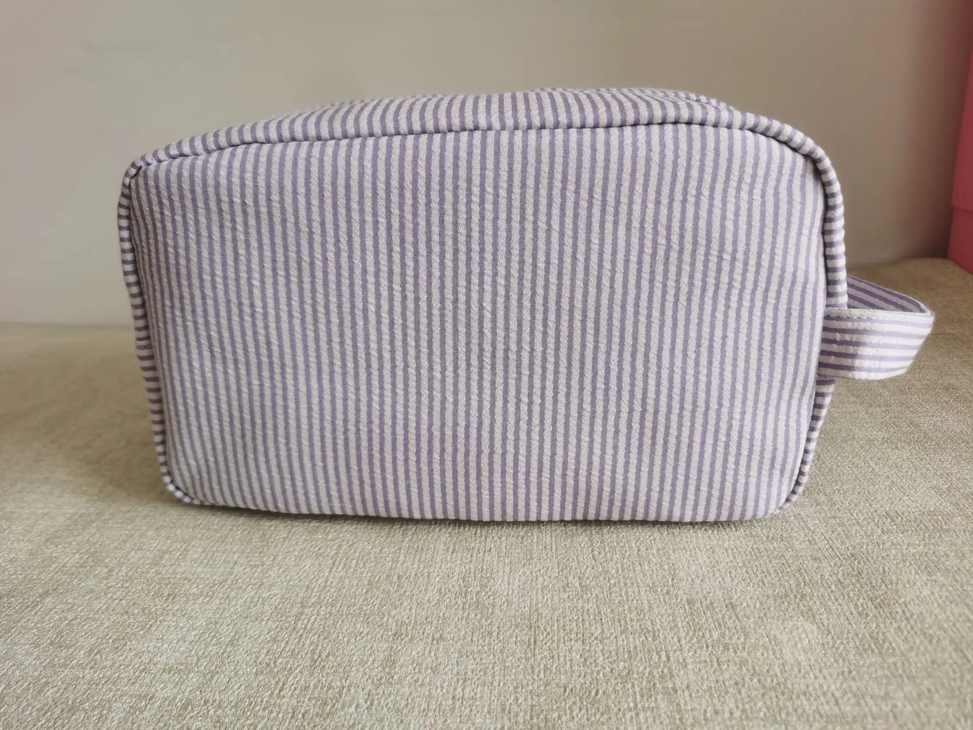 Striped Bubble Makeup Bag Personalized Name Travel Storage Bag Washing Bag Cosmetic Handheld Storage Bag