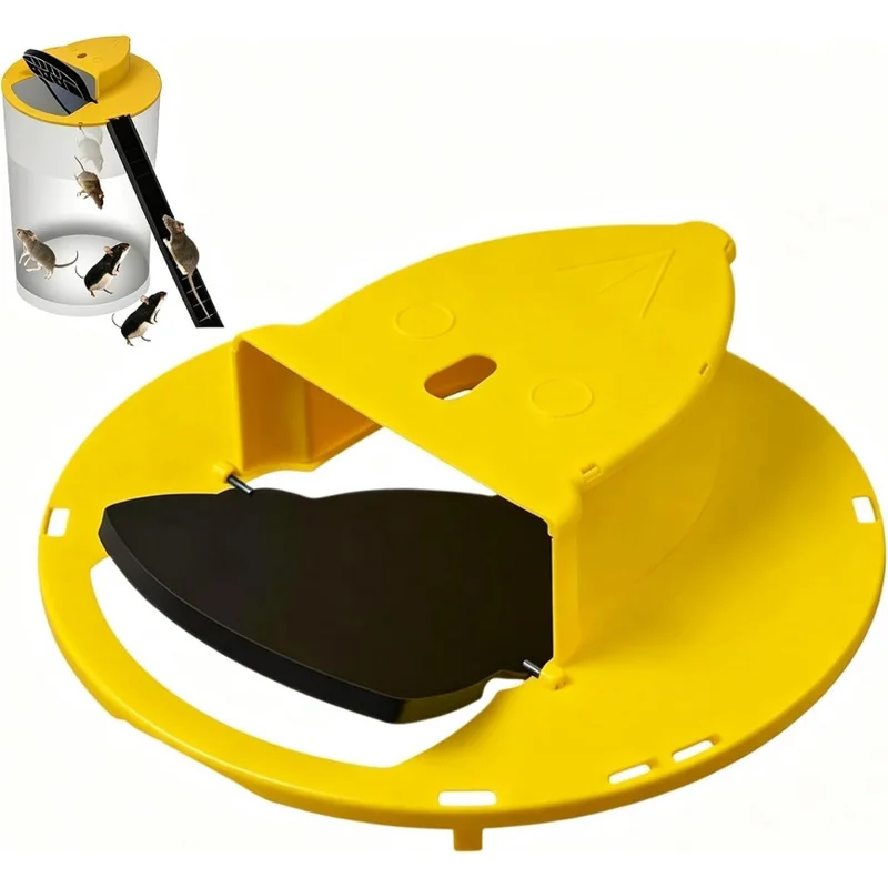 1Set Reusable Automatic Mousetrap-heavy-duty PET Barrel Trap, Easy to Install for Home, Farm, Camping and Hunting-compatible