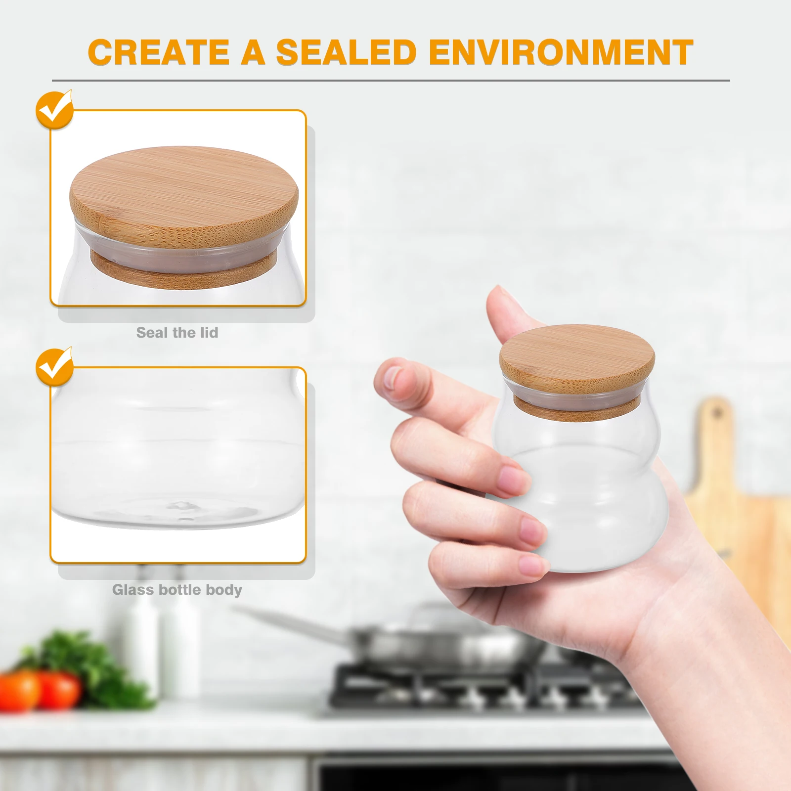 

Портативная канистра для чая, стеклянный контейнер, 100 мл, прозрачная бутылка, корпус H y, длительное использование, украшение для хранения продуктов, идея подарка, любители чая