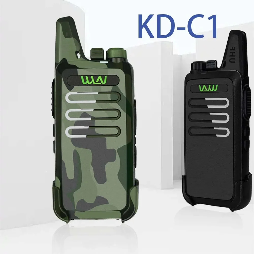 WLN KD-C1 Mini Walkie Talkie UHF 400-470MHz 16-канальный приемопередатчик, портативная двухсторонняя любительская радиостанция KD C1 для охоты, туризма