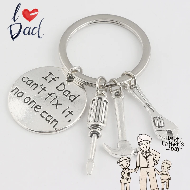 سلسلة مفاتيح مع مفتاح ربط مطرقة خطاف السمك ، فتاحة زجاجات فرشاة الأسنان ، حلقة مفاتيح الحب ، أفضل الهدايا للأب ، عيد الأب ، إكسسوارات الحقيبة #1