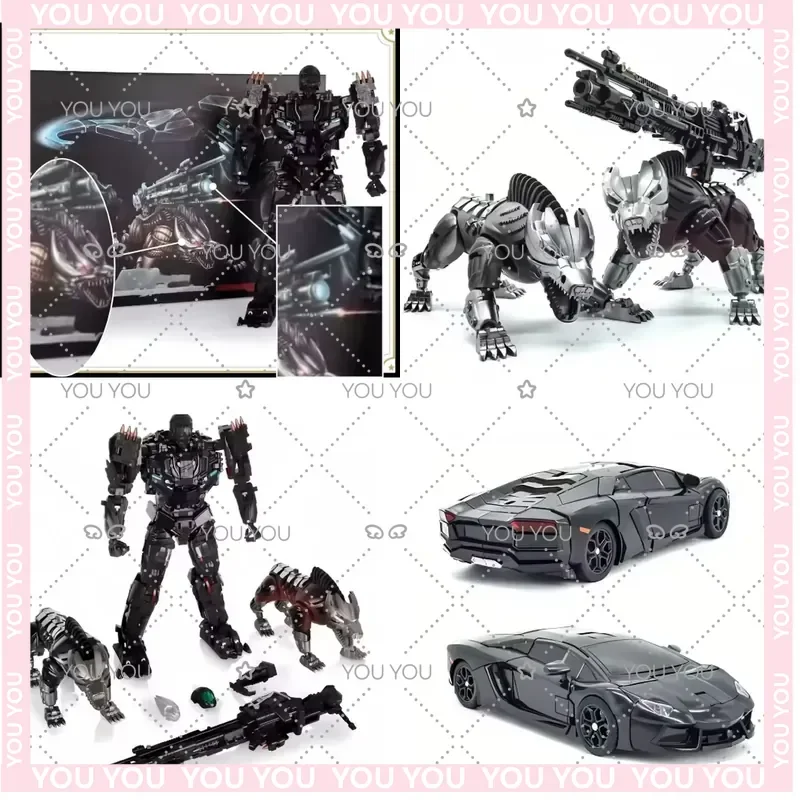 Figura de Acción de Aleación Anime Transformation MasterPiece VT01 VT-01 Lockdown Peru Kill Movie KO VS UT R01 con Dos Perros Robot