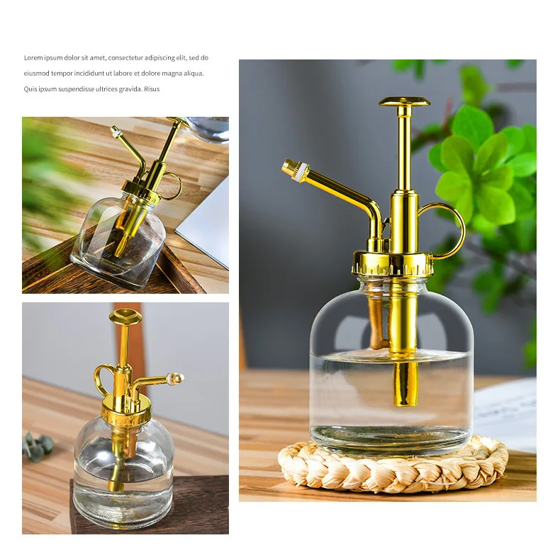 220-360 ml Transparente Glas Gießkanne Gartenarbeit Haushalt Wasser Sprinkler Gießkanne Bewässerung Spray Kann Wohnkultur – Detail 10