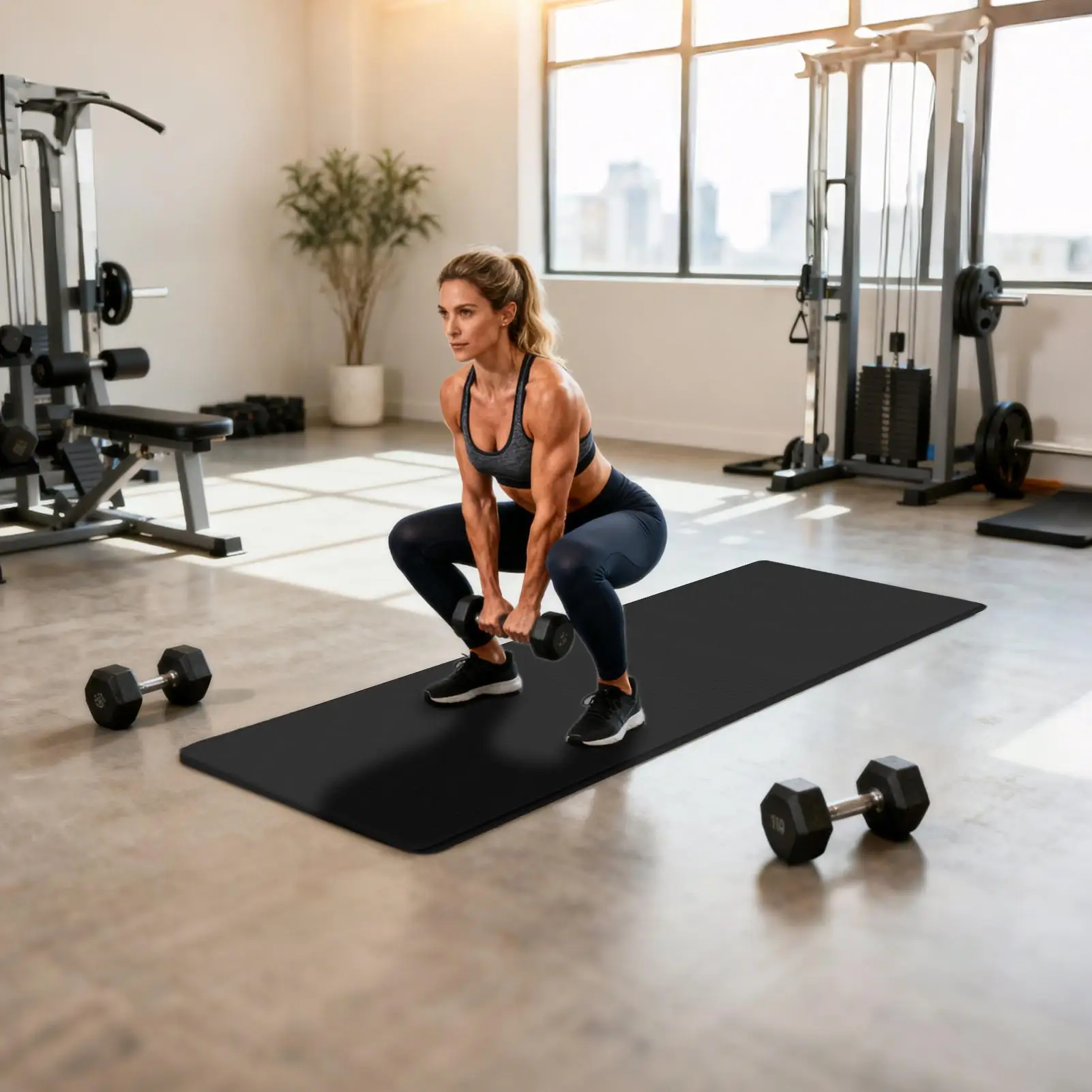 سميكة اليوغا حصيرة 15 مللي متر ممارسة الوسادة معدات تجريب اليوغا تجريب حصيرة مع حمل الرافعة للنساء الرجال بيلاتيس الطابق تمتد #2