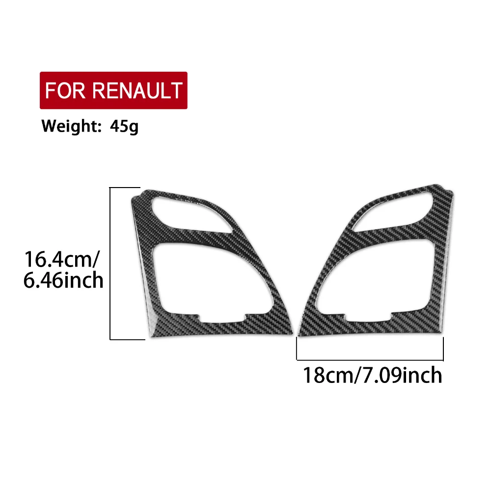 Car Air Outlet Trim Real Soft Carbon Fiber Sticker For Renault Fluence Megane 3 RS 2009 2010 2011 2012 2013 2014 2015 LHD