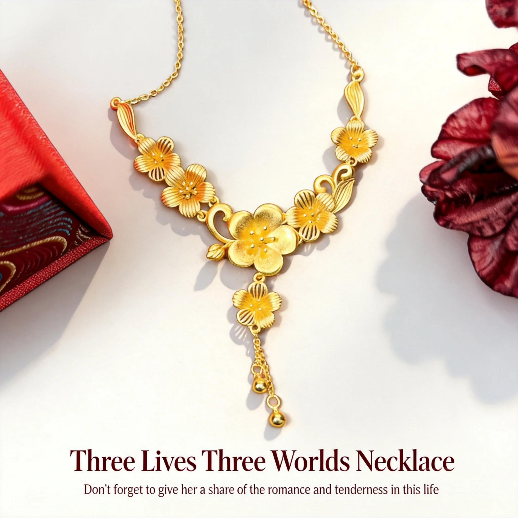 2026-women-gold-plated-plum-blossom-pendant-necklace-bridal-wedding-jewelry-elegant-tassel-design-female-banquet-party-neck-acce