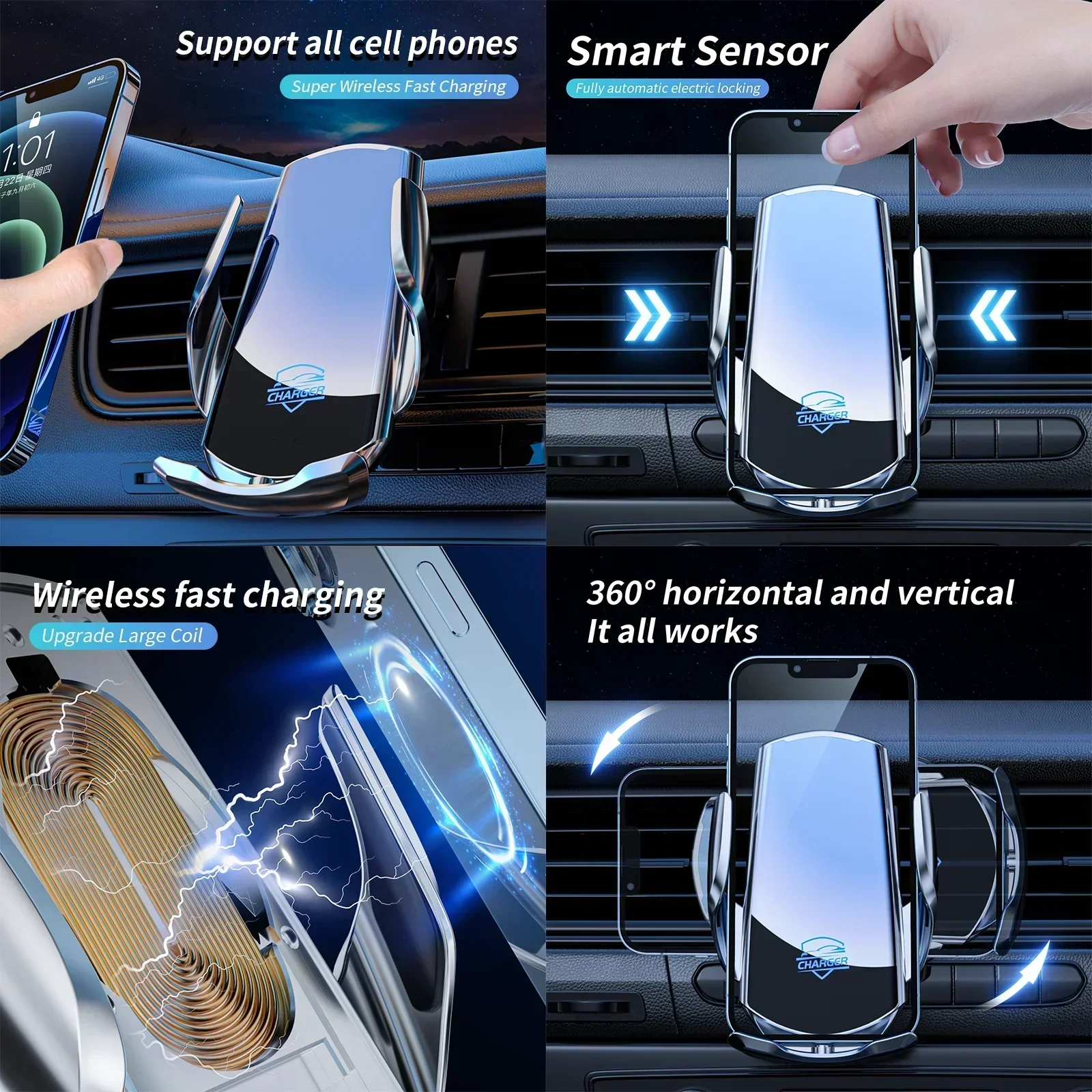 Car Phone Holder for Leapmotor T03 Screen Navigation GPS Bracket Base  Accessories Charging
