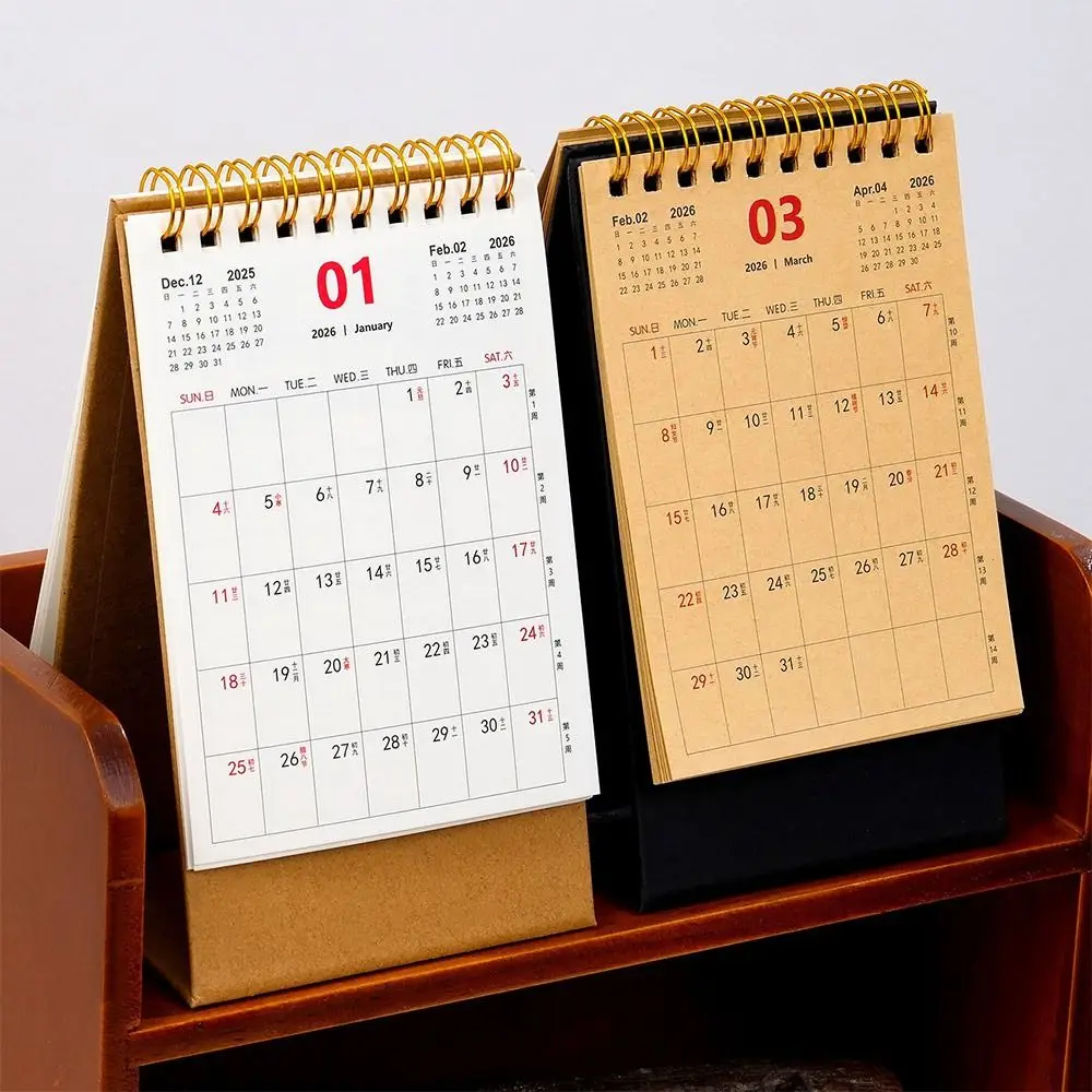 

2026 Desktop Paper Calendar Yearly Multi-function Planner Scheduler Notebook Home Decor Agenda Organizer Home Office