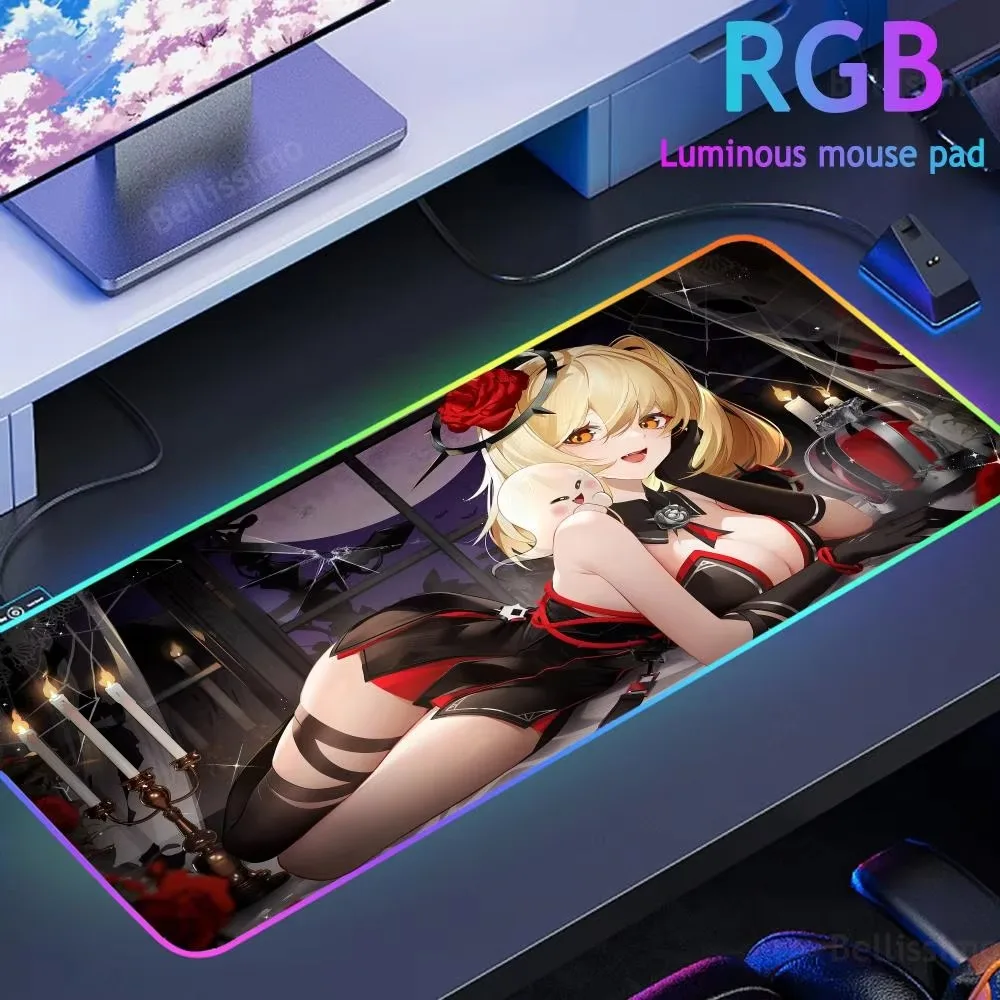 

S_snowbreak C_containment Z_zone Gaming Mouse Pad Mouse Hentai Mouse Pad Large Gaming Compute Gaming Accessories Pad RGB Cartoon