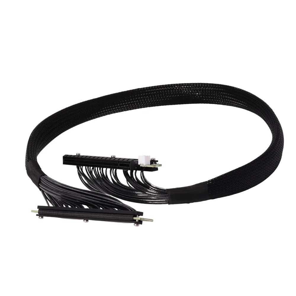 ADT-Link 256Gbps PCIE 4.0 x16 Dual Reverse Riser Cable Right & Left Bend Cable 256Gbps GPU Adapter for A4 ITX RTX 4090 RX7900xt