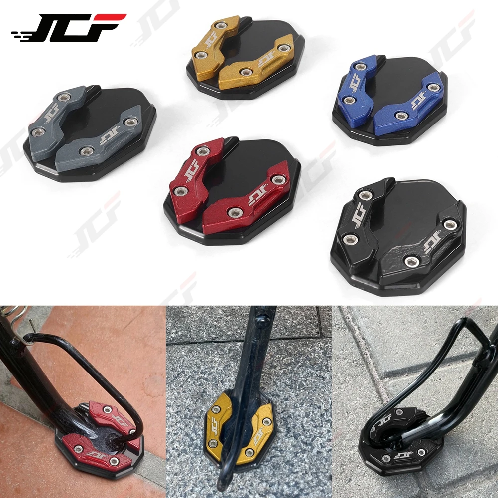 Motorcycle Side Stand Cover Aluminum Alloy Motorcycle Stands Pad Universal Bicycle Foot Extension Kickstand Accessories