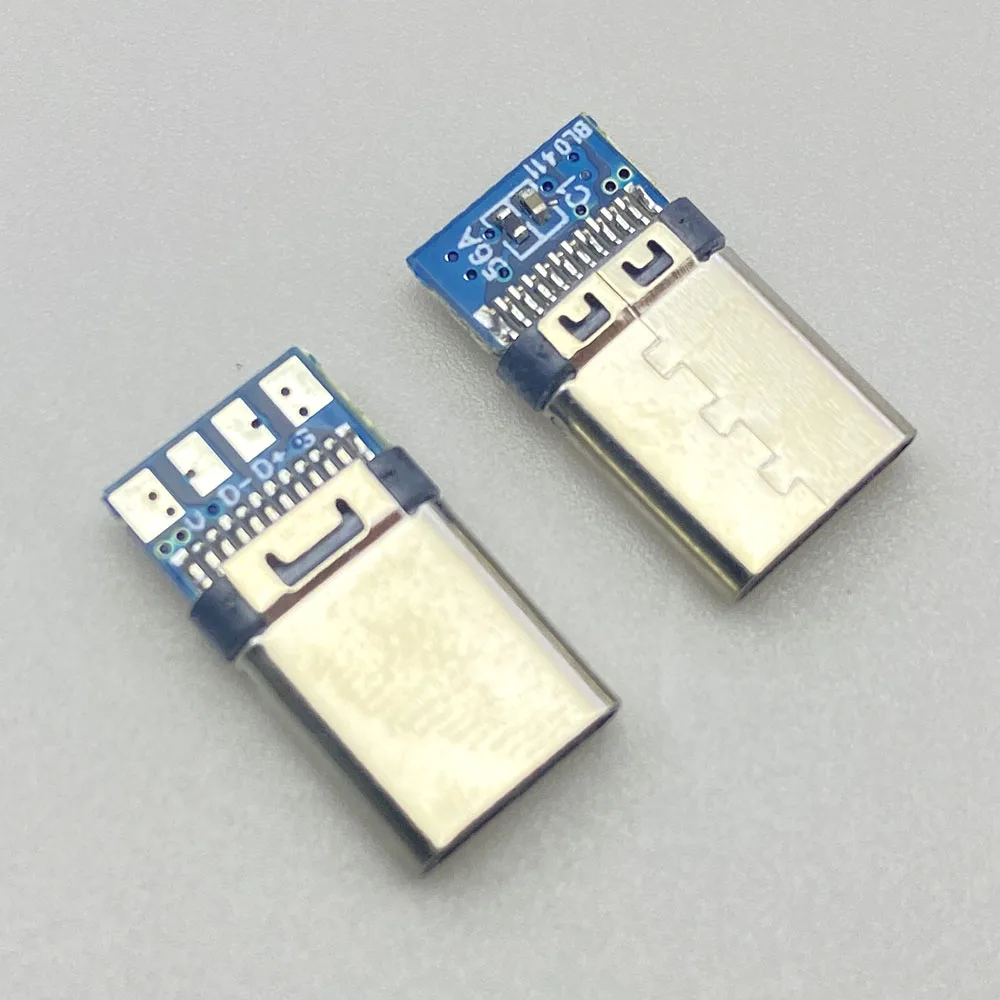 10er-Set Schweißdraht Typ-C USB 3.1 2A Hochstrom-USB 2.0 5A Typ-C USB-Stecker-Teile für DIY-Ladekabel – Detail 3