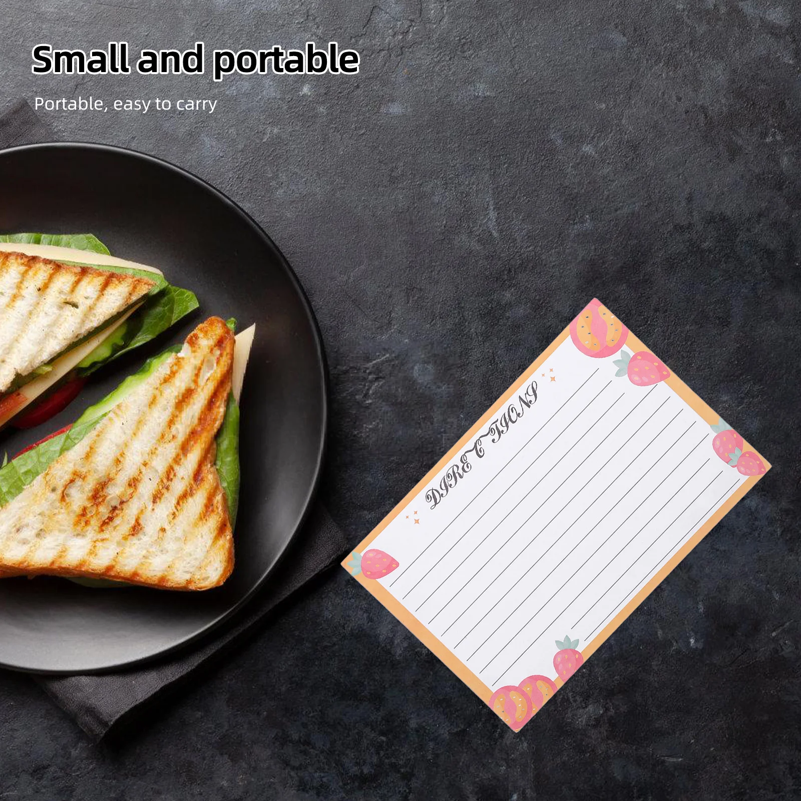 

50Pcs Recipe Cards Blank Double-Side Waterproof Surface for Home Office Cooking Storage Wedding Party Decorative Food Note Card
