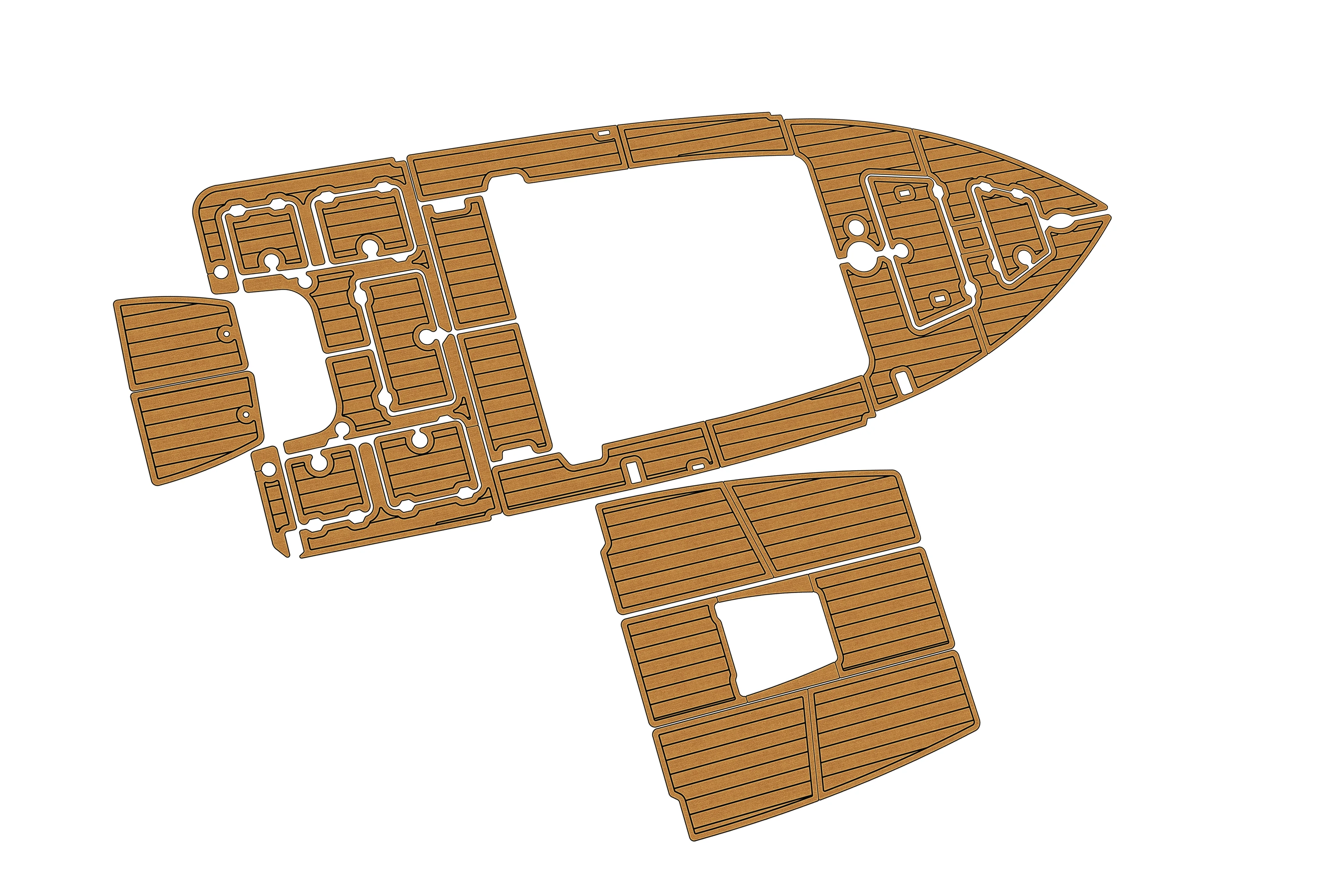 For 2010-2013 Action Craft 1802 1/4" 6mm EVA foam Non-Slip PVC Teak Decking marine Mat seadek aqua carpet Marine Floor