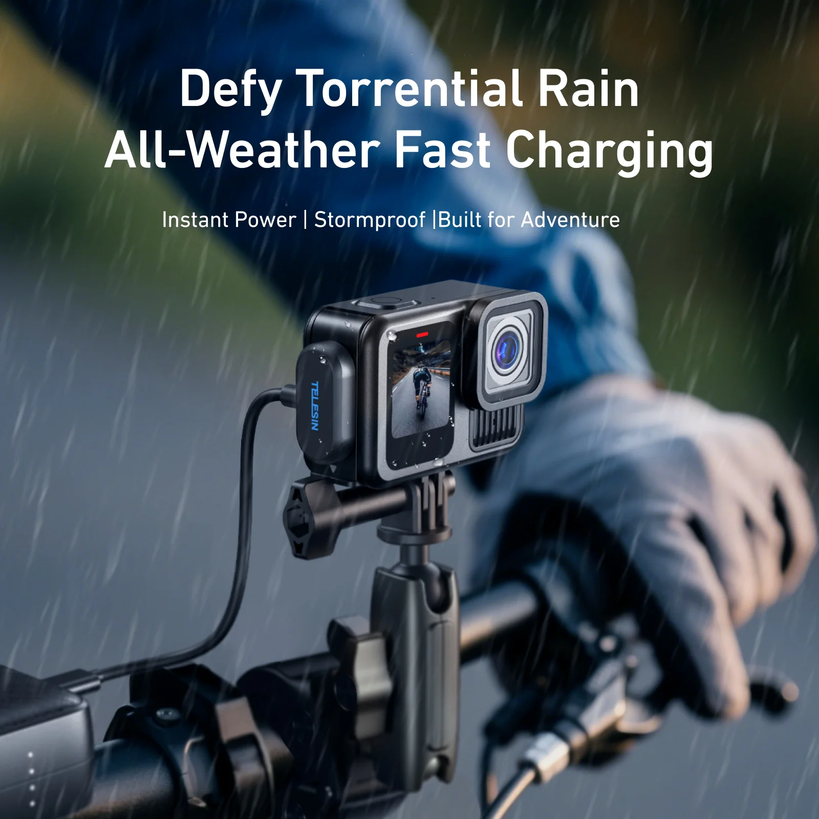 TELESIN المغناطيسي مقاوم للماء شحن الجانب غطاء كابل عدة ل Gopro بطل 9 10 11 12 13 نوع-C شحن غطاء ميناء سهلة للإزالة #3