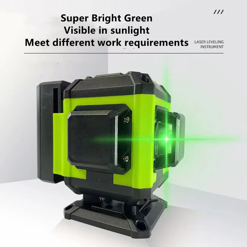 Imagem -03 - Mini Linha de Feixe de Laser Portátil 12 16 Linhas 3d 4d Auto-nivelamento 360 Cruz Horizontal e Vertical Super Poderoso Verde