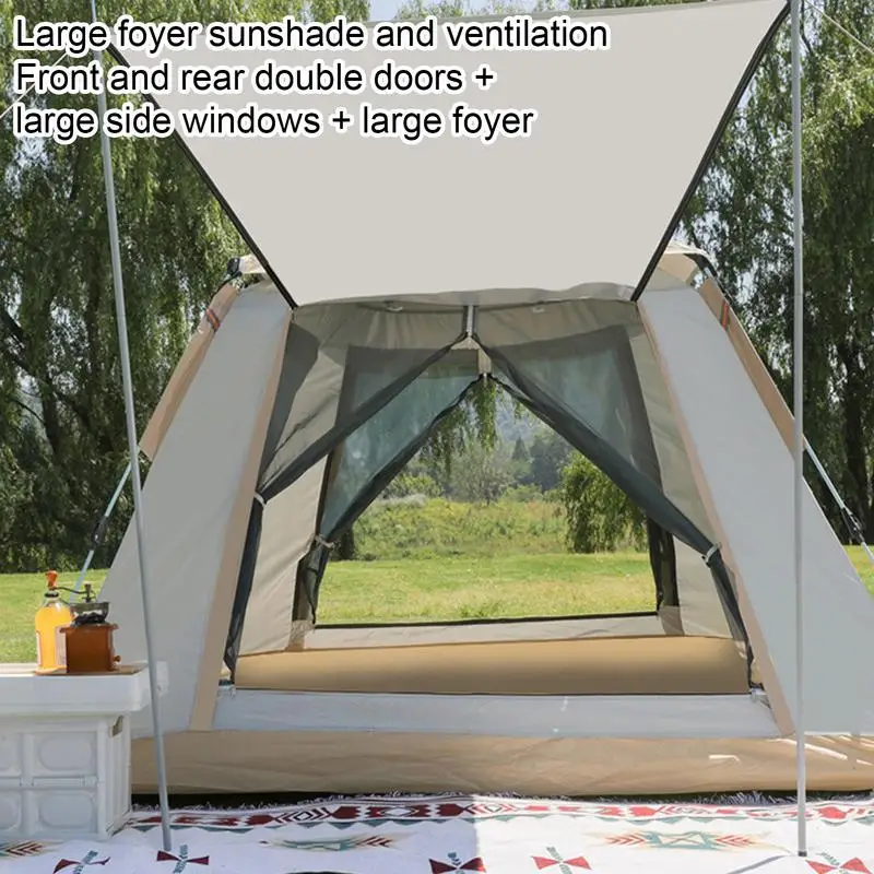 

Fully Automatic Quick Open Tent Waterproof Family Camping Tent For 4-6 Person Rainproof Breathable Shelter Carry Bag Included