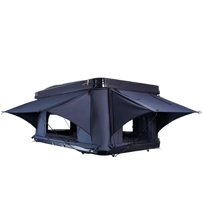 

2-4Person ABS Aluminum Rooftop Tent Waterproof for 4x4 Offroad with Oxford Fabric Canvas Ladder for Summer Use