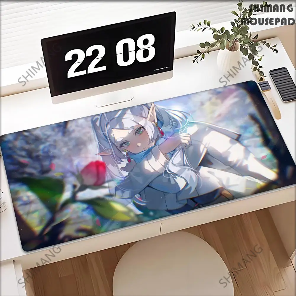 

Anime Sousou no Frieren Mouse Pad Frieren Mousepad Gaming Office Large Desk Pads For Computer Non-slip Lockedge Mouse Pad