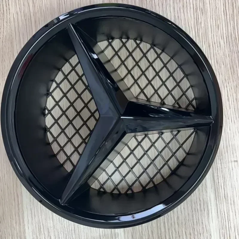 

Автомобильная наклейка с черной рамкой и серебряной рамкой для Mercedes Benz W204 2006-2012 B/V Class 2005-10, передняя решетчатая звезда автомобиля