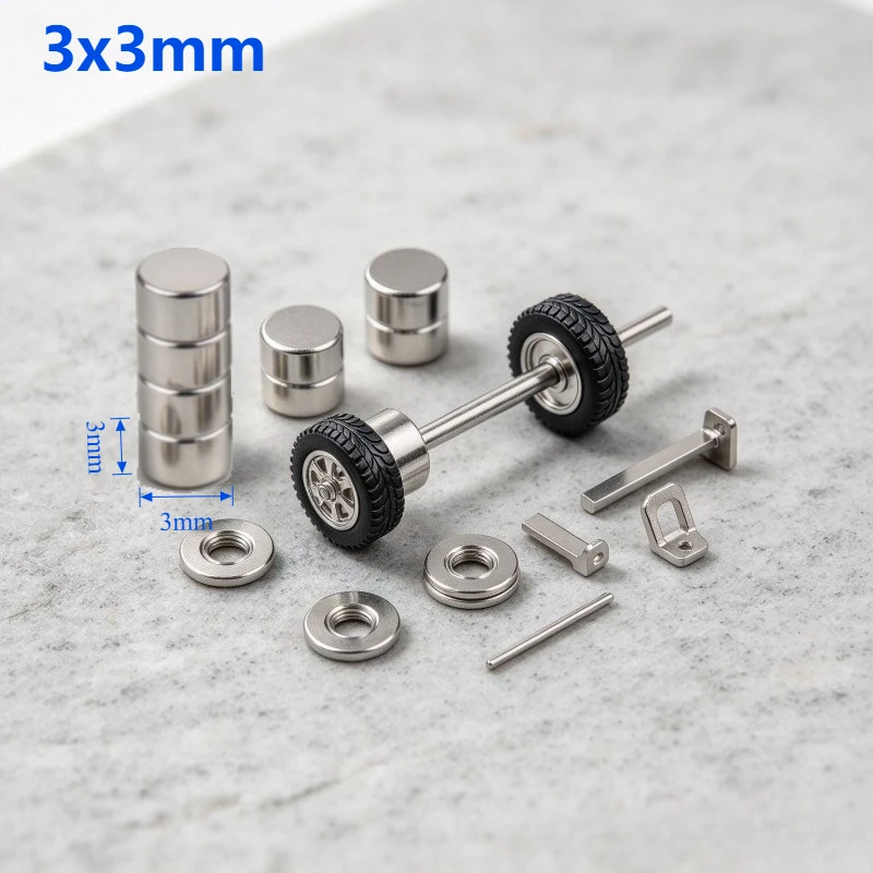 N35 3x3mm Round Disc Neodymium Magnet Bulk Small NdFeB Magnets 50-2000PCS for DIY Fridge 3*3mm