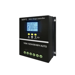 MPPT Solar Charge Controller Tools 80A 12V/24V Dual USB Quick Charger Lead Aacid Lithium Battery with LCD Display Quick Charger