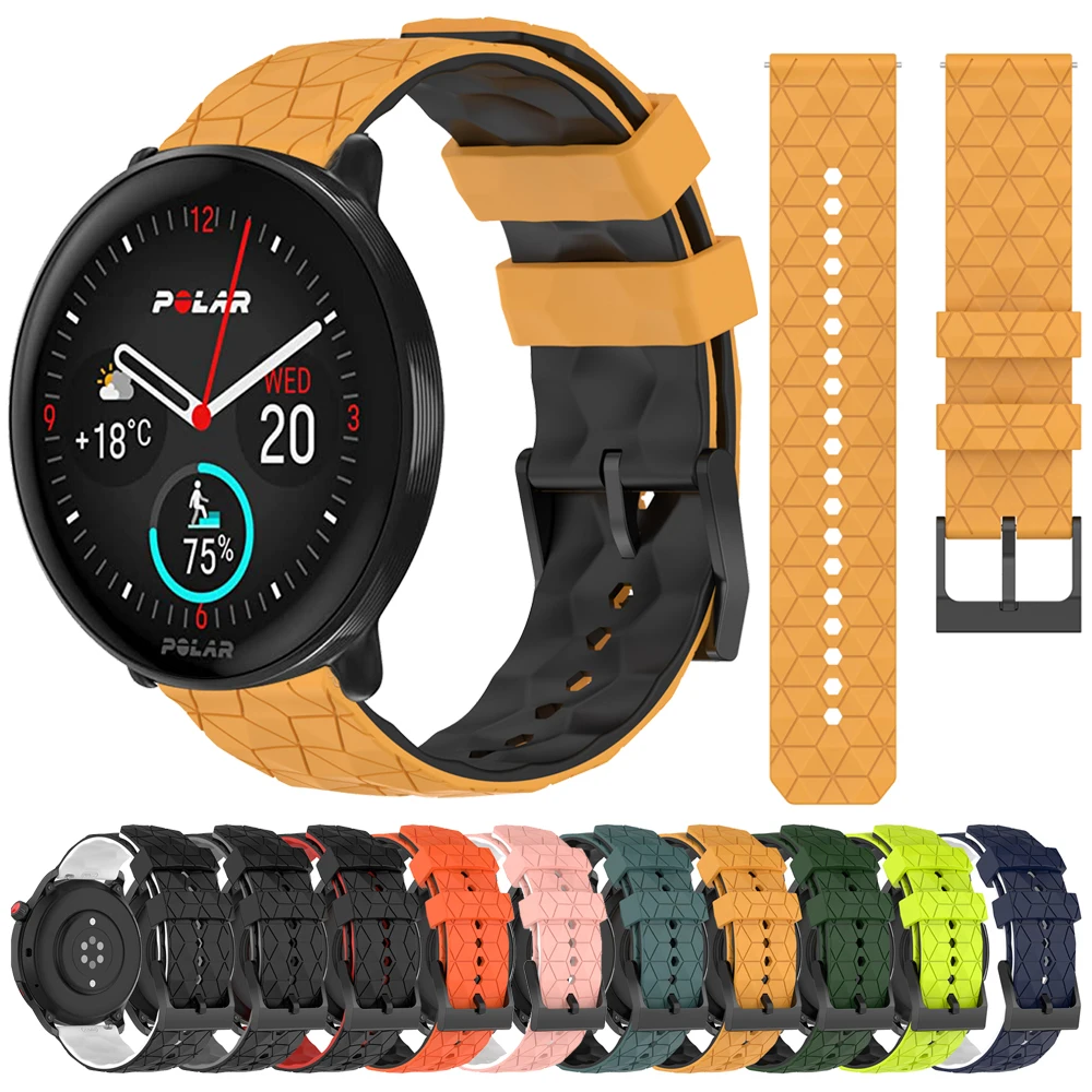 20/22mm Silicone Wrist Strap For POLAR Grit X Pro Wacth Band For POLAR Vantage M2 M/IGNITE 3/Ignite 2/Pacer/Unite Belt Bracelet