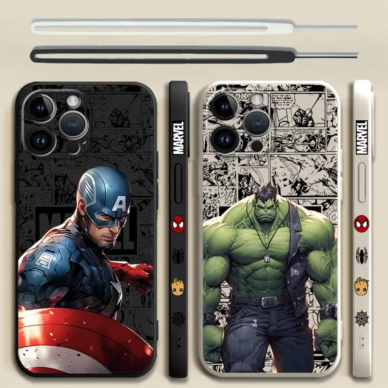 Marvel Captain Banner Phone Case For Apple iPhone 11 15 13 14 Pro Max 12 Mini X XR XS Max 7 8 Soft Liquid Coque