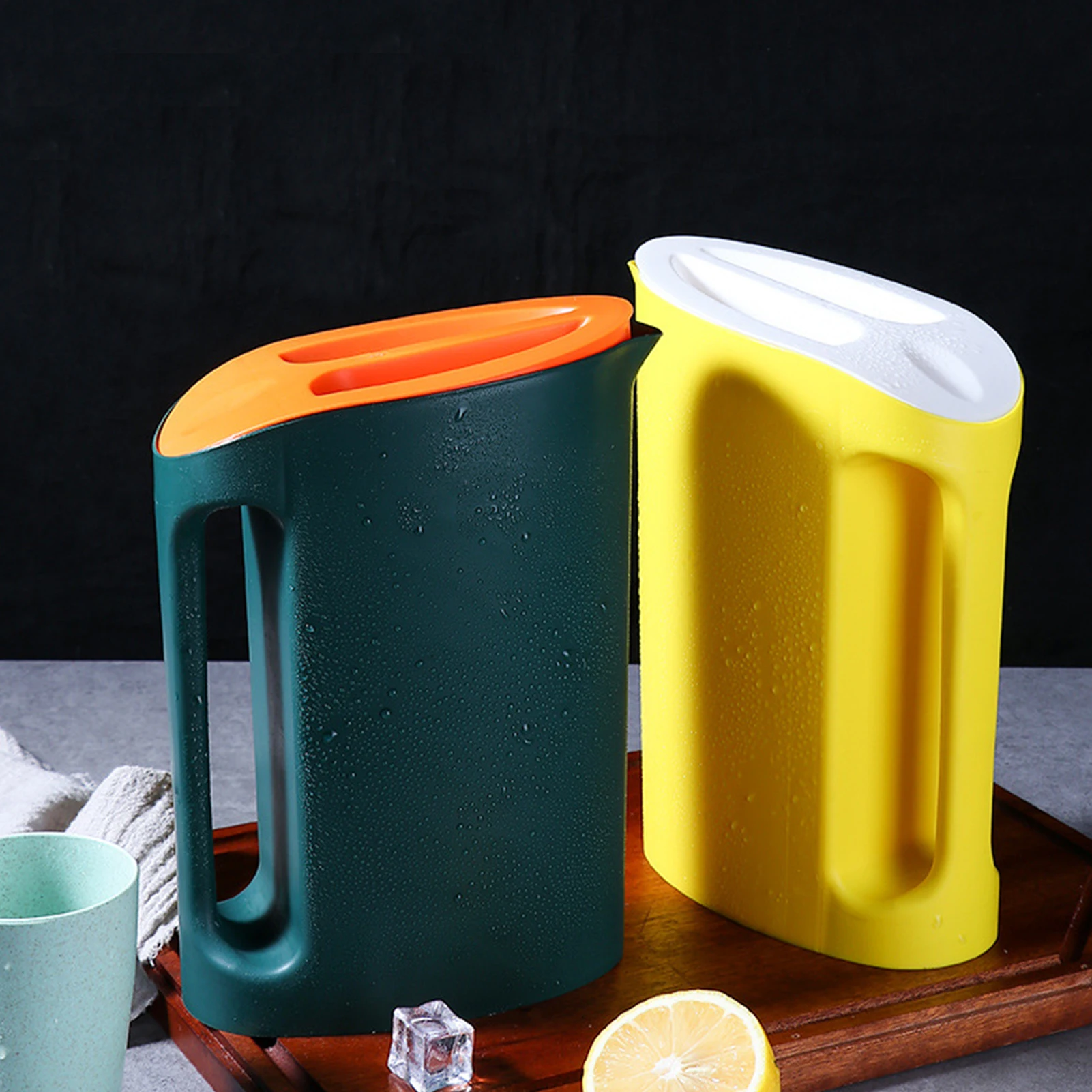 

Drink Pitcher With Lid 2200ml Water Pitcher For Ice Tea Transparent Iced Tea Pitcher For Hot And Cold Water Green Tea Lemonade