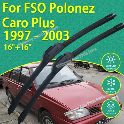 Front Silicone Coating Wipers for FSO Polonez Caro Plus 1997 - 2003 Car Wiper Windshield Windscreen Blades Accessories 2002 2001