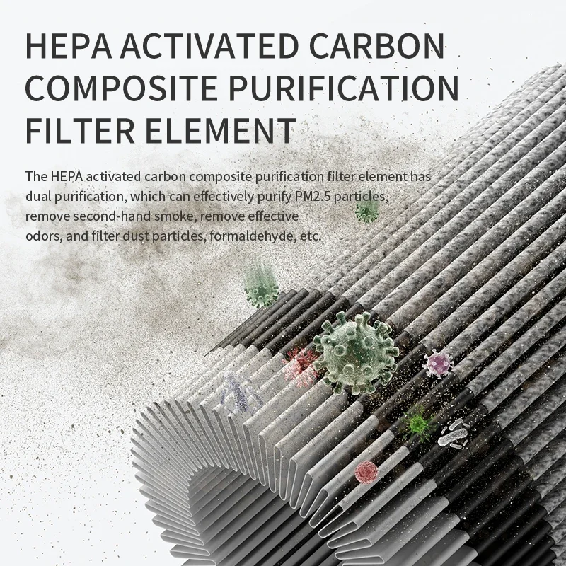 Air Purifier Touch Operation Desk Air Fresheners Room Hepa Air Cleaner Removing Formaldehyde Smoke Sterilization Air Purifier