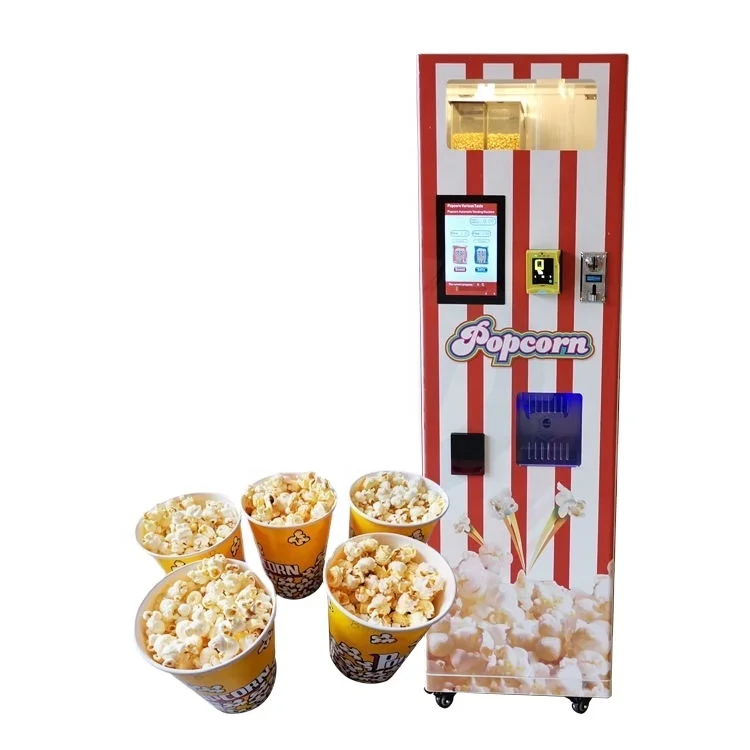 Automatic Hot Air Fully Popcorn Vending Machine Coin-operated Flavored Popcorn Maker Buy Shape Product