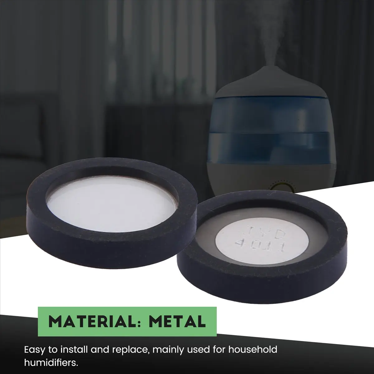 

(A64E) 12Pack Ultrasonic Mist Maker Fogger Ceramics Discs for Humidifier Parts Transducer Discs with Cap Tool